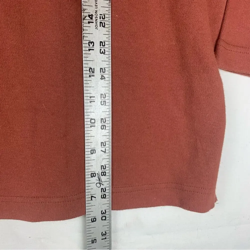 Banana Republic Men's large safari travel orange Red Polo Shirt 1/4